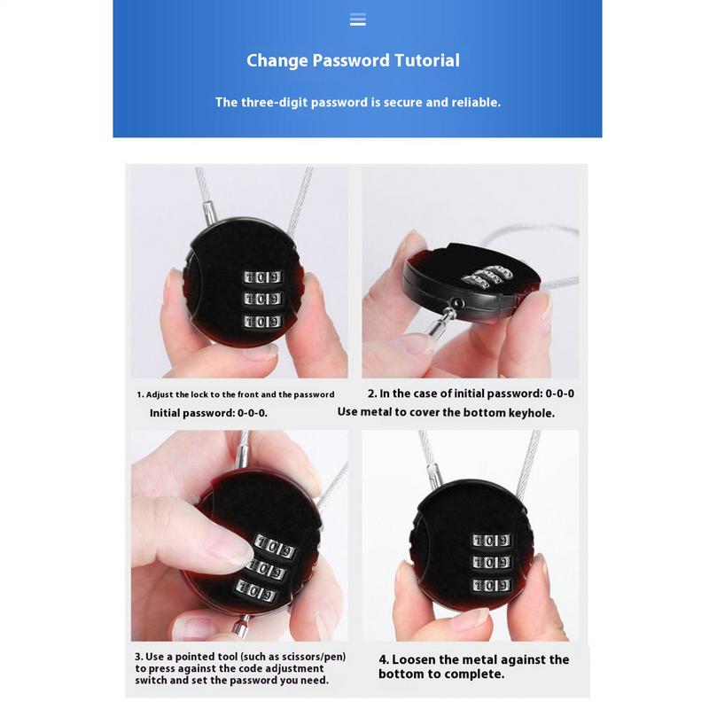 Bentuk Bulat Bagasi Kombo Kunc - Backpack Lock Combo ulasan dan harga